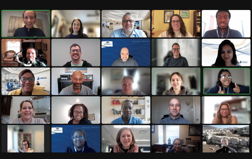 Volunteers joining a virtual session facilitated by Building Impact team members.